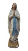 EARLY 20TH CENTURY PAINTED WOOD VIRGIN MARY STATUE