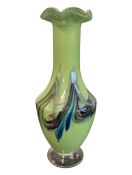 DALIAN, CHINESE - VINTAGE 20TH CENTURY CIRCA 1960S GREEN STUDIO ART GLASS