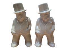TWO 20TH CENTURY BRISTOL INTEREST CHURCHILL CERAMIC FIGURES