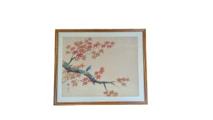 20TH CENTURY JAPANESE PAINTED SILK