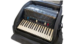 MUSICAL INSTRUMENT - 21ST CENTURY CASED ROLAND FR-3S V ELECTRIC ACCORDION