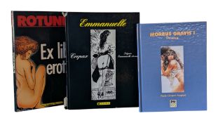 COLLECTION OF THREE FRENCH ADULT NUDE COMIC HARDBACK BOOKS