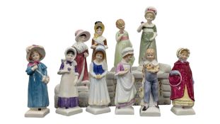 ROYAL DOULTON - KATE GREENAWAY COLLECTION - MID 20TH CENTURY PORCELAIN FEMALE FIGURINES