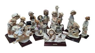 COLLECTION OF LATE 20TH CENTURY GIUSEPPE ARMANI CAPODIMONTE RESIN FIGURES