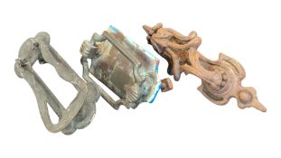 COLLECTION OF THREE EARLY 20TH CENTURY ART NOUVEAU IRON DOOR KNOCKERS