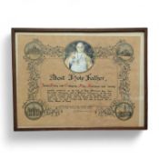 1960 PAPAL APOSTOLIC BLESSING SIGNED BY POPE JOHN XXIII