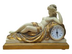AFTER CLAUDE-MICHEL CLODION - REPRODUCTION MANTEL CLOCK DEPICTING A NUDE FEMALE