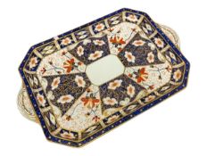 ROYAL CROWN DERBY - EARLY 20TH CENTURY FINE BONE CHINA IMARI TRAY