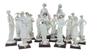 20TH CENTURY CAPODIMONTE RESIN LADY FIGURINES - FLORENCE