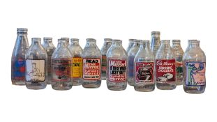 COLLECTION OF VINTAGE GLASS MILK BOTTLES