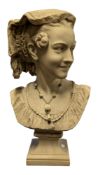 AFTER JEAN BAPTISTE CARPEAUX (1827-1875) - 20TH CENTURY RESIN BUST ' LA RIEUSE NAPOLITAINE '