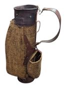 VINTAGE MID CENTURY WICKER GOLF BAG