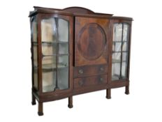 EDWARDIAN MAHOGANY LIBRARY BOOKCASE / DISPLAY CABINET