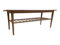 BRITISH MODERN DESIGN - VINTAGE 20TH CENTURY TEAK LONG JOHN COFFEE TABLE