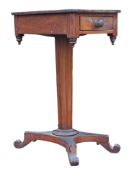 19TH CENTURY WILLIAM IV MAHOGANY LADIES WORK TABLE