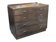 AIR MINISTRY FURNITURE - VINTAGE 20TH CENTURY OAK CHEST OF DRAWERS