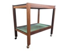 BRITISH MODERN DESIGN - TEAK MID CENTURY SERVING HOSTESS TROLLEY