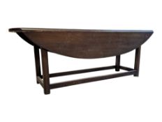 GEORGE III REVIVAL GATE LEG MAHOGANY WAKE TABLE ( DINING TABLE )