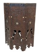 VINTAGE 20TH CENTURY MOROCCAN OCTAGONAL INLAID OCCASIONAL TABLE