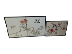 20TH CENTURY CHINESE EMBROIDERED PANEL