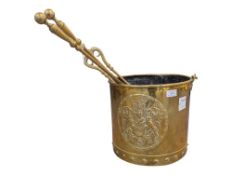 19TH CENTURY VICTORIAN BRASS COAL PURDONIUM