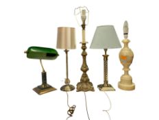 MIXED SELECTION OF FIVE TABLE LAMPS
