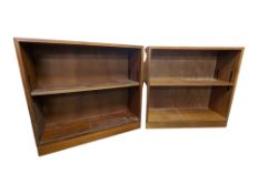 BRITISH MODERN DESIGN - PAIR OF MID CENTURY TEAK BOOKCASES