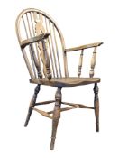19TH CENTURY VICTORIAN WHEELBACK ARMCHAIR