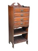 EDWARDIAN MAHOGANY PEDESTAL SHEET MUSIC CABINET