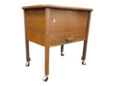 BRITISH MODERN DESIGN EARLY 20TH CENTURY ART DECO OAK SEWING BOX