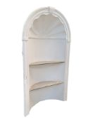 GEORGIAN REVIVAL PLASTER WHITE CONCAVE WALL UNIT SHELF