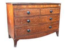 19TH CENTURY GEORGE III MAHOGANY CHEST OF DRAWERS