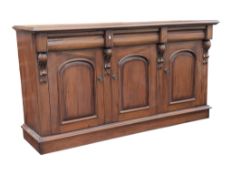 19TH CENTURY VICTORIAN REVIVAL MAHOGANY SIDEBOARD DRESSER