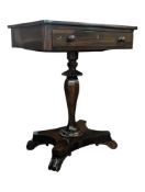 EARLY 20TH CENTURY MAHOGANY LADIES' WORK BOX / WRITING TABLE DESK