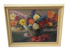 MID CENTURY PETER DAVIES STILL LIFE OIL ON CANVAS