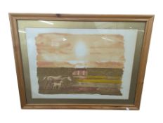 MICHAEL ROTHENSTEIN (1908-1993) - LIMITED EDITION COTTAGE WITH A HORSE LITHOGRAPH