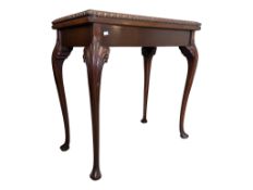 19TH CENTURY BURR WALNUT GAMES / CARD TABLE