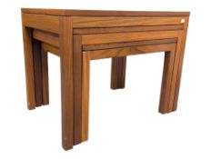BRITISH MODERN DESIGN - MID CENTURY TEAK NEST OF TABLES
