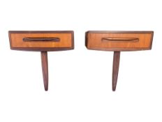 G-PLAN FURNITURE FRESCO RANGE TEAK PAIR OF BEDSIDES TABLES