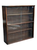 BRITISH MODERN DESIGN - MID CENTURY TEAK GLAZED BOOKCASE