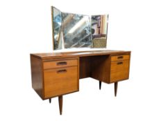WHITE & NEWTON - VINTAGE 20TH CENTURY TEAK DRESSING TABLE