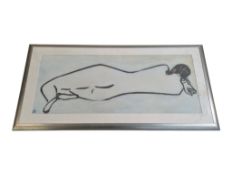 AFTER SANYU (CHINESE, 1895 - 1966) MID 20TH CENTURY NUDE PRINT PAINTING