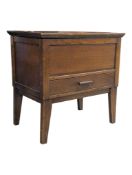 VINTAGE 20TH CENTURY ART DECO OAK SEWING BOX / TABLE