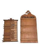 20TH CENTURY WOODEN PSALM BOARD & A DUTY BOARD