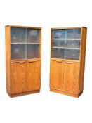 BRITISH MODERN DESIGN - PAIR OF MATCHING TEAK LIBRARY BOOKCASES