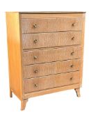 LEBUS FURNITURE - MID CENTURY TEAK WOOD CHEST OF DRAWERS