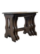 ERCOL FURNITURE - 20TH CENTURY ERCOL GOLDEN DAWN NEST OF TABLES