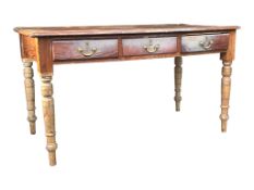 LARGE 19TH CENTURY PINE REFECTORY KITCHEN DINING TABLE