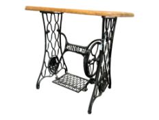 VINTAGE 20TH CENTURY SINGER SEWING MACHINE TREADLE TABLE