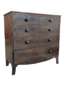 GEORGE III 19TH CENTURY MAHOGANY CHEST OF DRAWERS